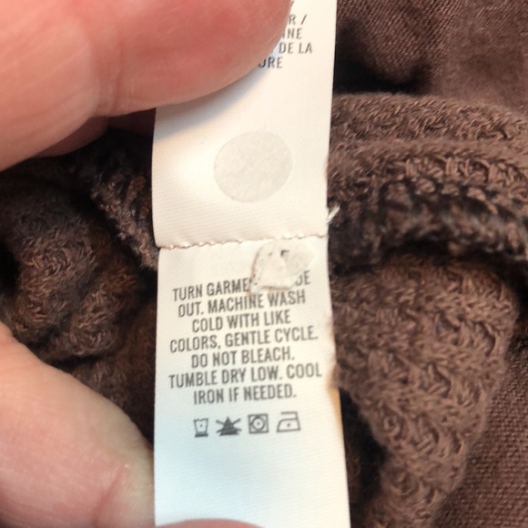 Aerie Waffle Joggers Women's S/P chocolate brown sweat pants thermal EUC - Picture 14 of 15